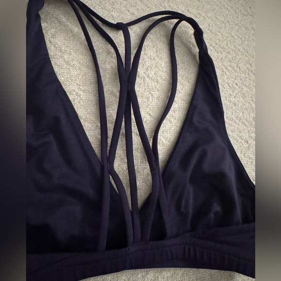 Lululemon Athletica navy Strappy Sports Bra sz 4 removable pads - Picture 8 of 8